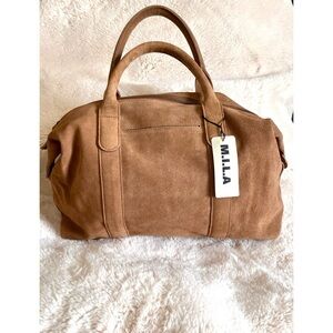 M.I.L.A RIA Genuine Leather Suede Bag